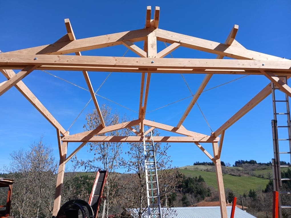 Chantier de construction bois